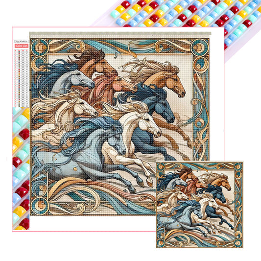 Galloping Horse - Full Square Drill Diamond Painting 40*40CM
