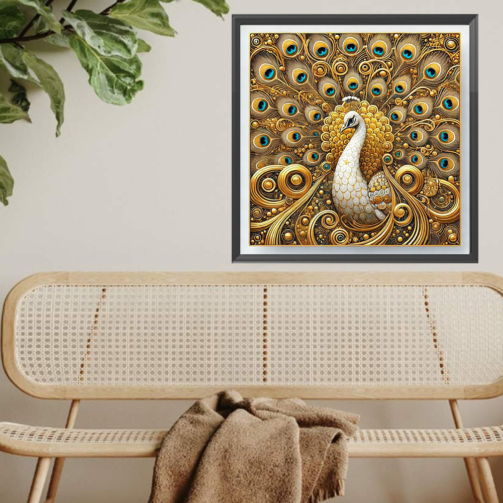 Peacock - Full Square Drill Diamond Painting 40*40CM