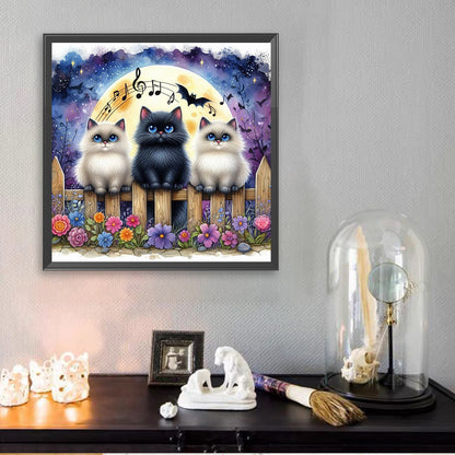 Singing Kitten - Full Square Drill Diamond Painting 30*30CM