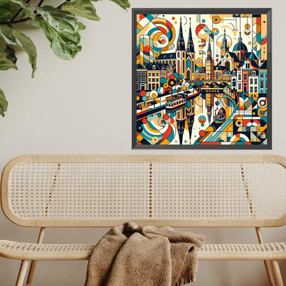 Geometry City - Full Square Drill Diamond Painting 40*40CM