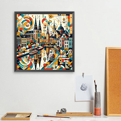 Geometry City - Full Square Drill Diamond Painting 40*40CM