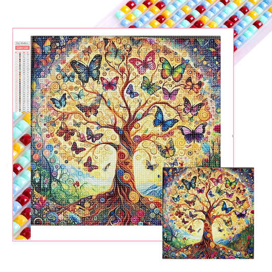 Butterfly Tree - Full Square Drill Diamond Painting 40*40CM