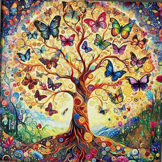 Butterfly Tree - Full Square Drill Diamond Painting 40*40CM