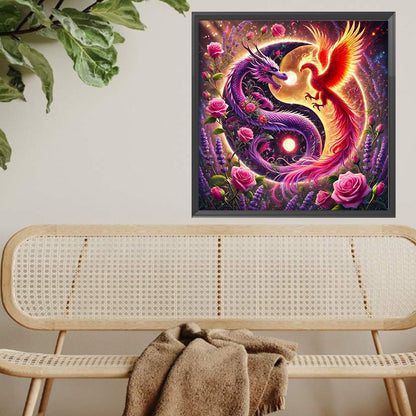 Yin Yang Dragon And Phoenix - Full Square Drill Diamond Painting 40*40CM