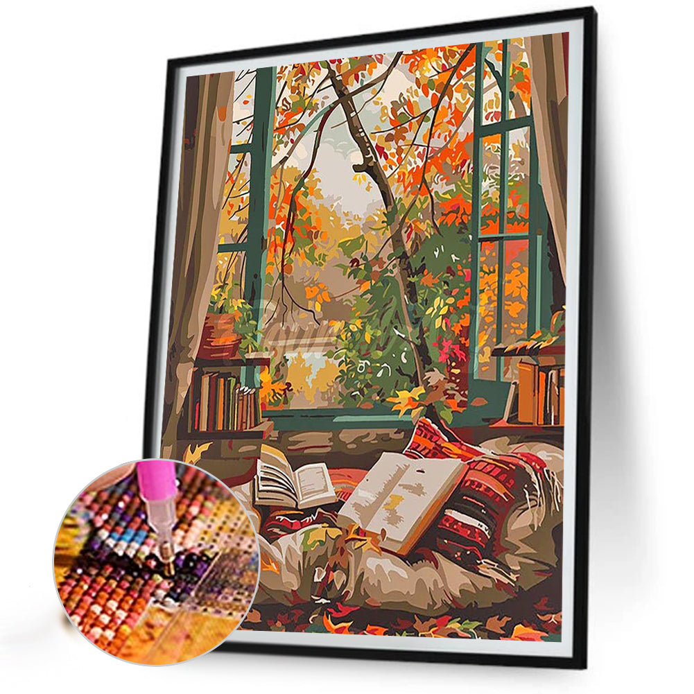 Retro Street House - Full Round Drill Diamond Painting 40*50CM