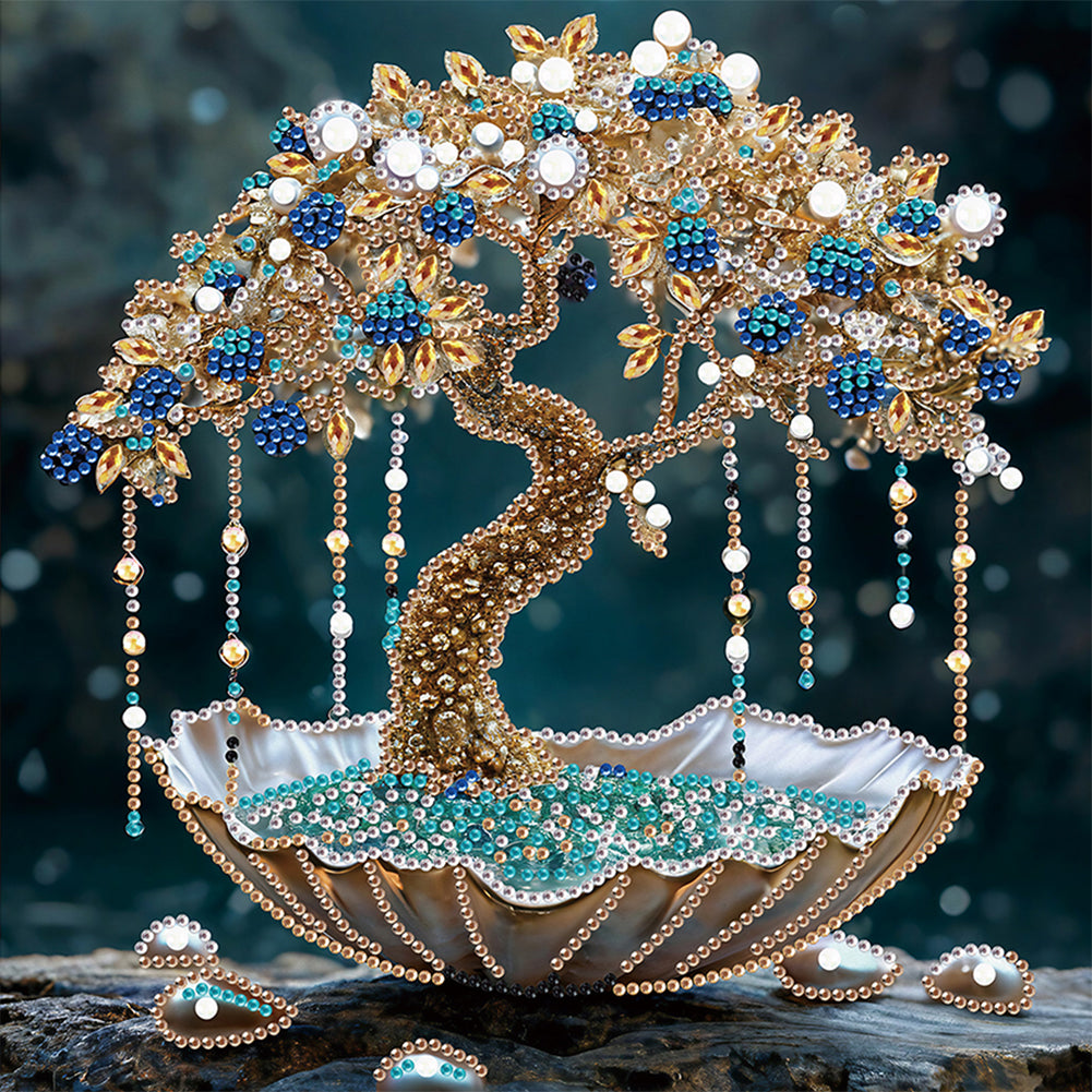 Crystal Retro Tree - Special Shaped Drill Diamond Painting 30*30CM