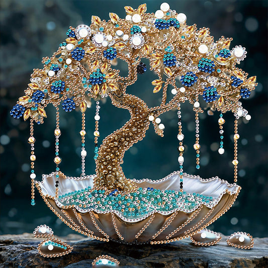 Crystal Retro Tree - Special Shaped Drill Diamond Painting 30*30CM