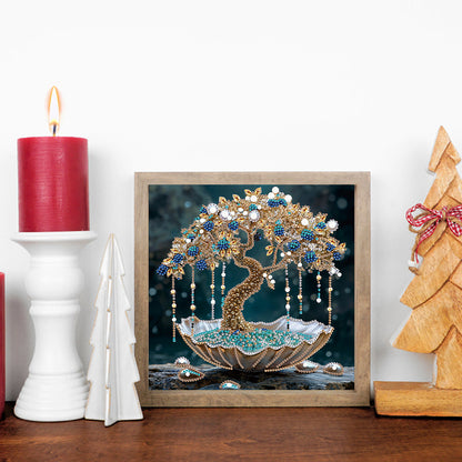 Crystal Retro Tree - Special Shaped Drill Diamond Painting 30*30CM