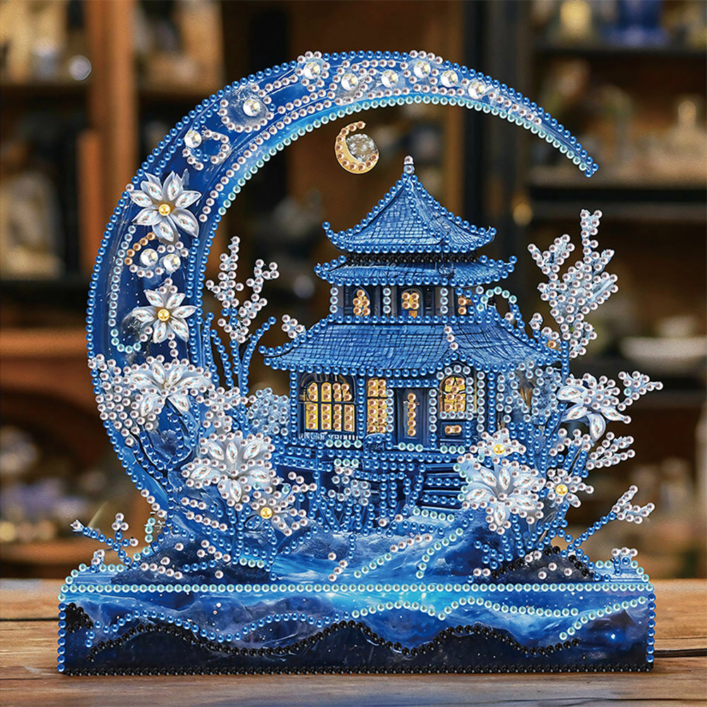 Crystal Crescent Castle - Special Shaped Drill Diamond Painting 30*30CM