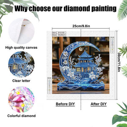 Crystal Crescent Castle - Special Shaped Drill Diamond Painting 30*30CM