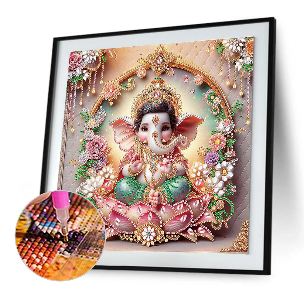 Ganesha Religion - Special Shaped Drill Diamond Painting 30*30CM