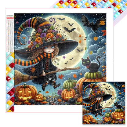 Witch For Halloween - Full Square Drill Diamond Painting 40*40CM