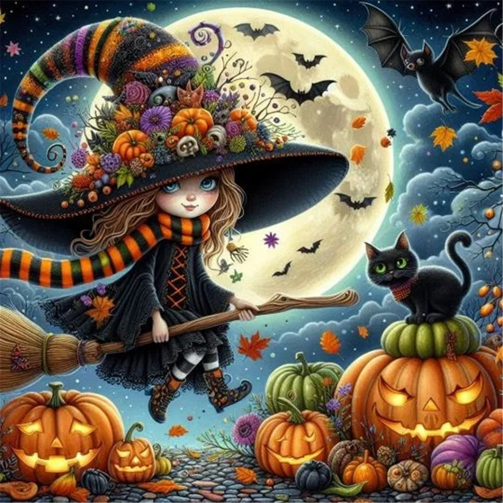 Witch For Halloween - Full Square Drill Diamond Painting 40*40CM