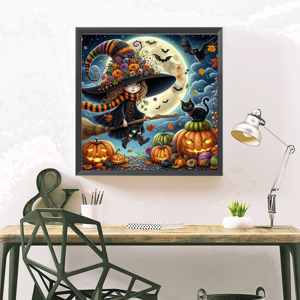 Witch For Halloween - Full Square Drill Diamond Painting 40*40CM