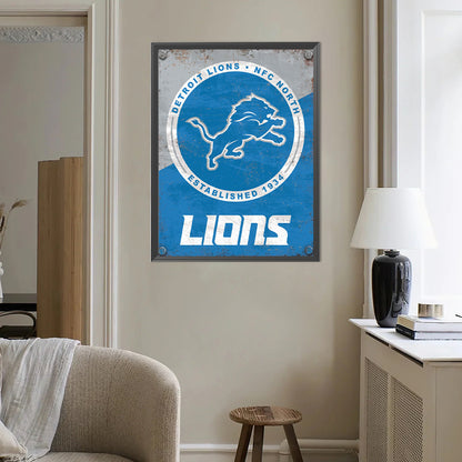 Detroit Lions - Full Round Drill Diamond Painting 40*50CM