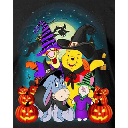 Winnie The Pooh And Friends Halloween - Full AB Round Drill Diamond Painting 40*50CM