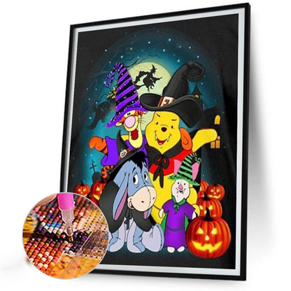 Winnie The Pooh And Friends Halloween - Full AB Round Drill Diamond Painting 40*50CM