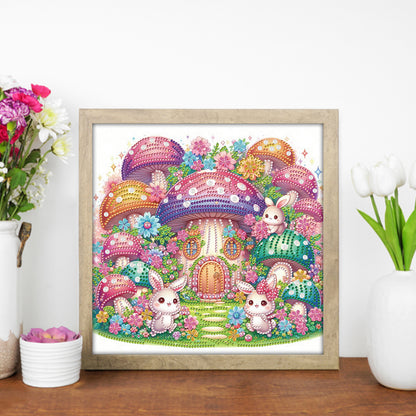 Mushroom House - Special Shaped Drill Diamond Painting 30*30CM