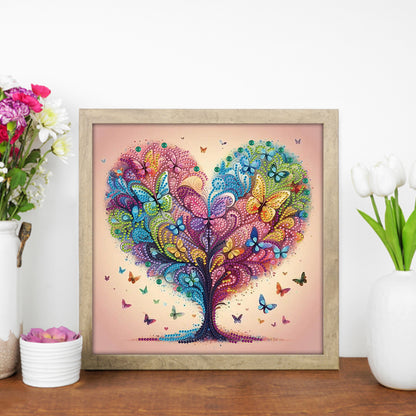 Butterfly Tree - Special Shaped Drill Diamond Painting 30*30CM