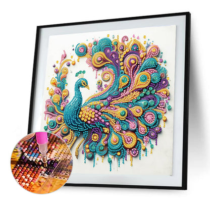 Peacock - Special Shaped Drill Diamond Painting 30*30CM