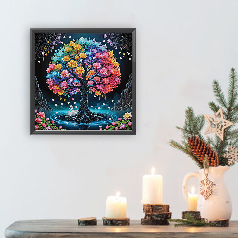 Tree - Special Shaped Drill Diamond Painting 30*30CM
