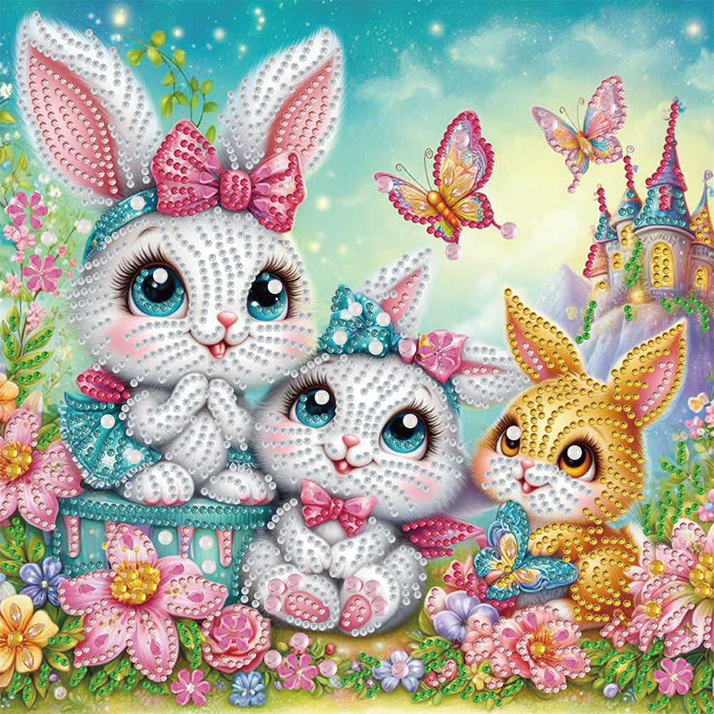 Rabbit - Special Shaped Drill Diamond Painting 30*30CM