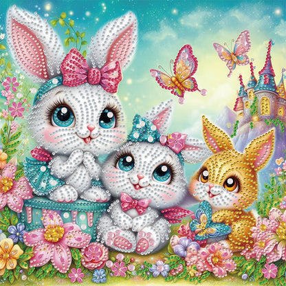 Rabbit - Special Shaped Drill Diamond Painting 30*30CM