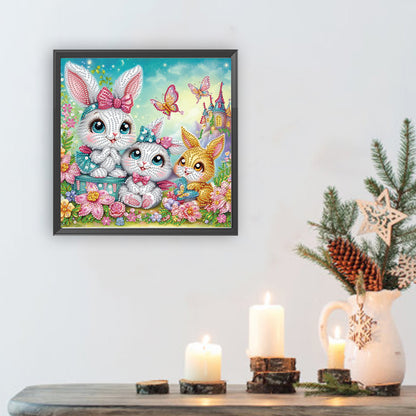 Rabbit - Special Shaped Drill Diamond Painting 30*30CM