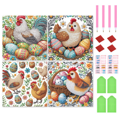 Easter Egg Chicken - Special Shaped Drill Diamond Painting 30*30CM
