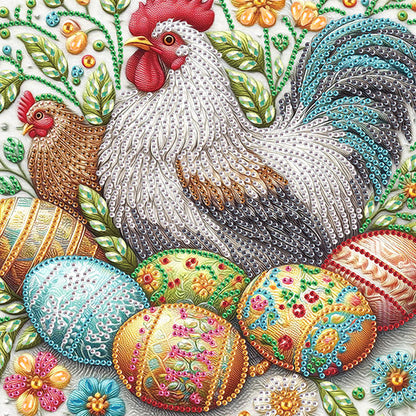 Easter Egg Chicken - Special Shaped Drill Diamond Painting 30*30CM