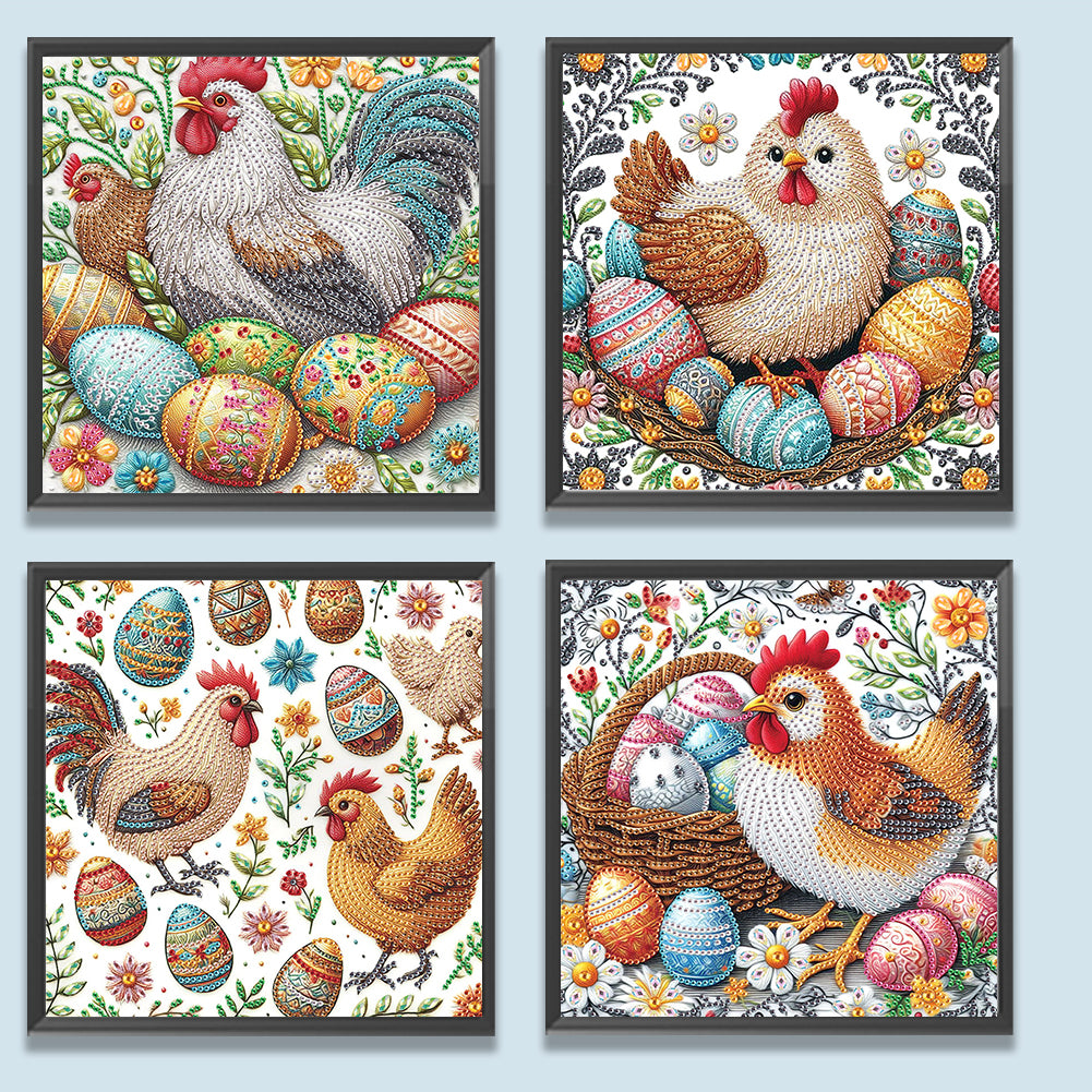 Easter Egg Chicken - Special Shaped Drill Diamond Painting 30*30CM