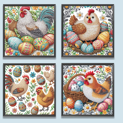 Easter Egg Chicken - Special Shaped Drill Diamond Painting 30*30CM