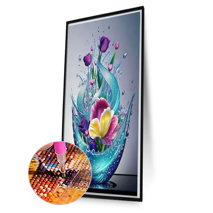 Crystal Flowers - Full Square Drill Diamond Painting 40*60CM