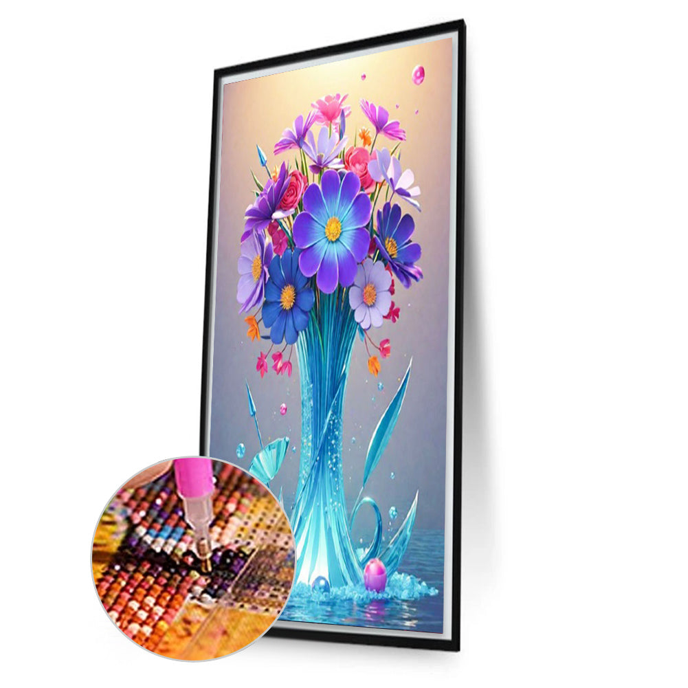 Crystal Flowers - Full Square Drill Diamond Painting 40*60CM