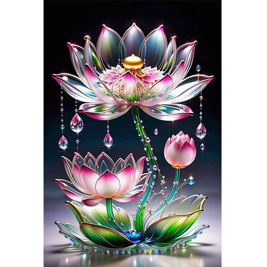 Crystal Flowers - Full Square Drill Diamond Painting 40*60CM