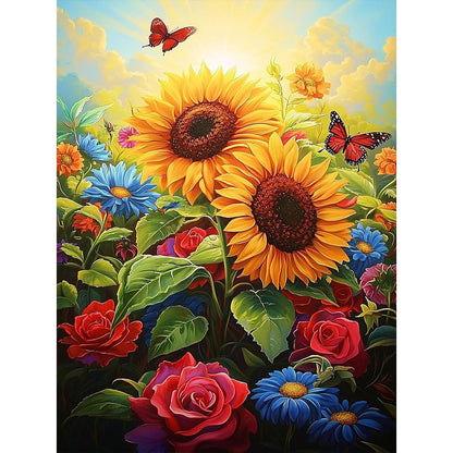 Sunflower - Full Round Drill Diamond Painting 30*40CM