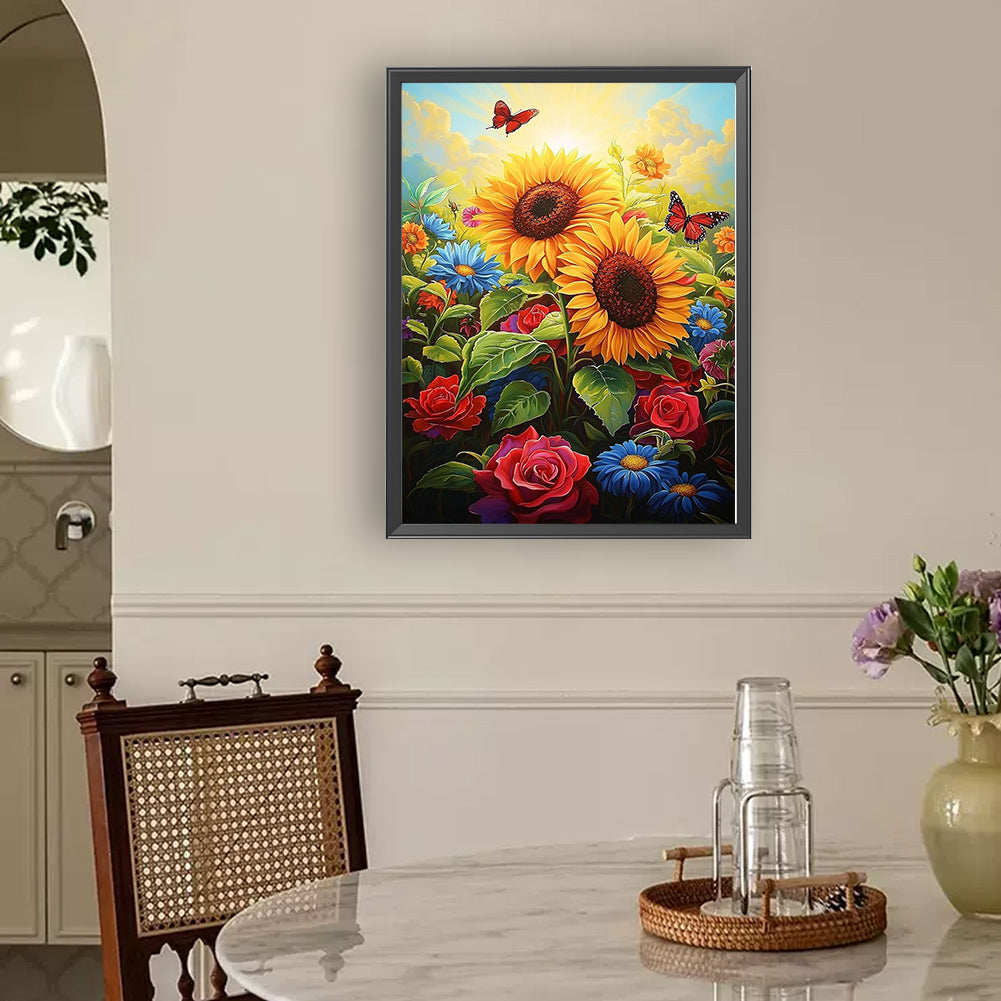Sunflower - Full Round Drill Diamond Painting 30*40CM