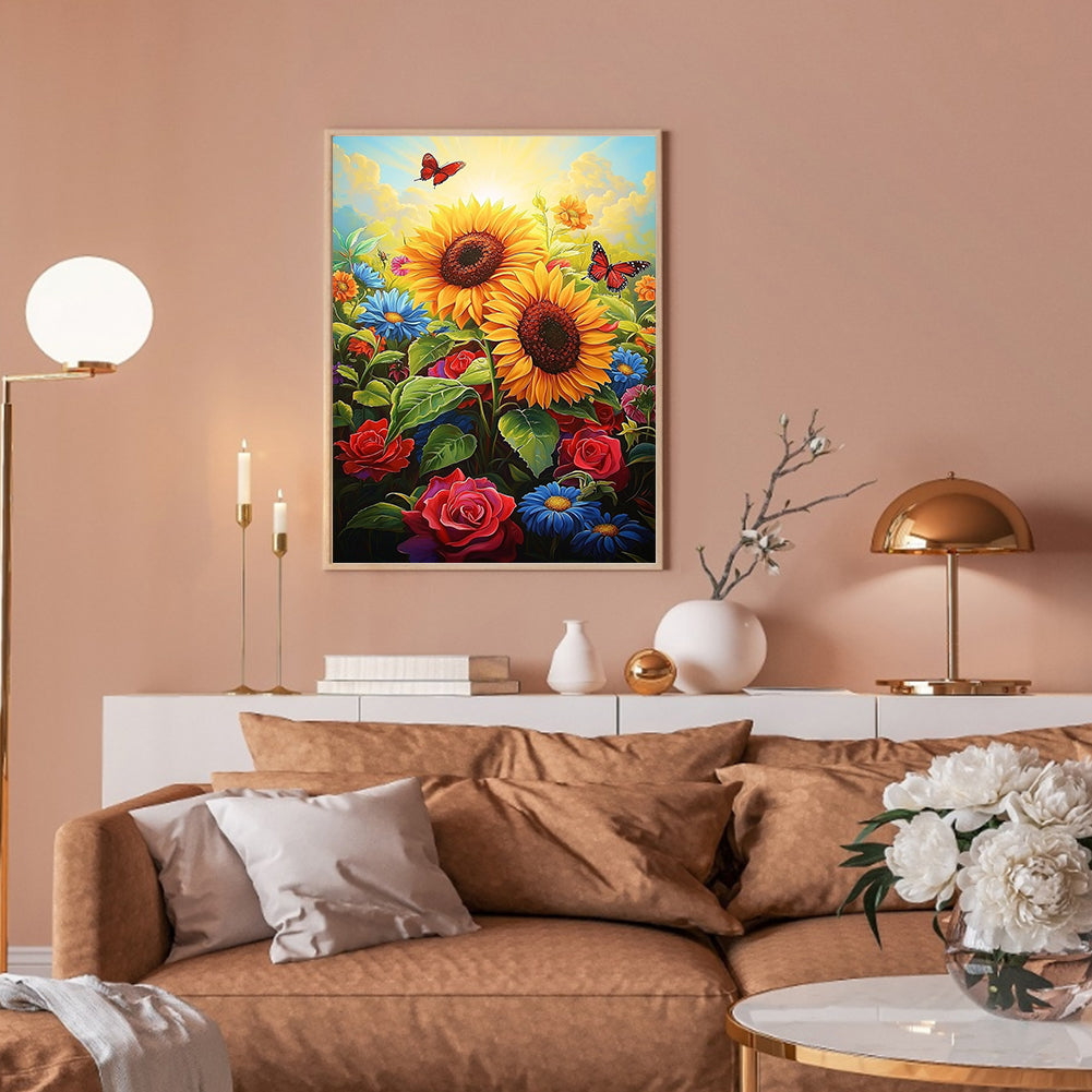 Sunflower - Full Round Drill Diamond Painting 30*40CM