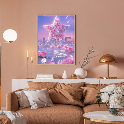 Star Rose - Full Round Drill Diamond Painting 30*40CM