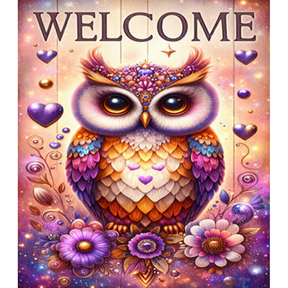 Owl - Full Round Drill Diamond Painting 35*40CM