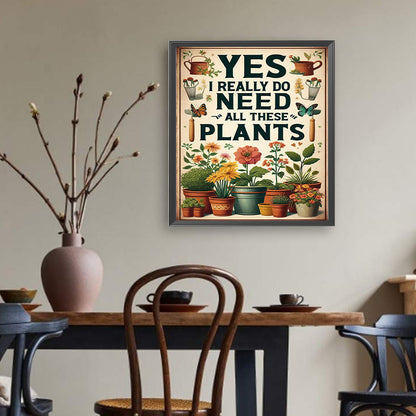 Plant - Full Round Drill Diamond Painting 35*40CM