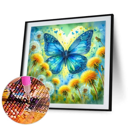 Dandelion Butterfly - Full Round Drill Diamond Painting 30*30CM