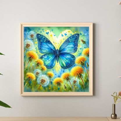 Dandelion Butterfly - Full Round Drill Diamond Painting 30*30CM