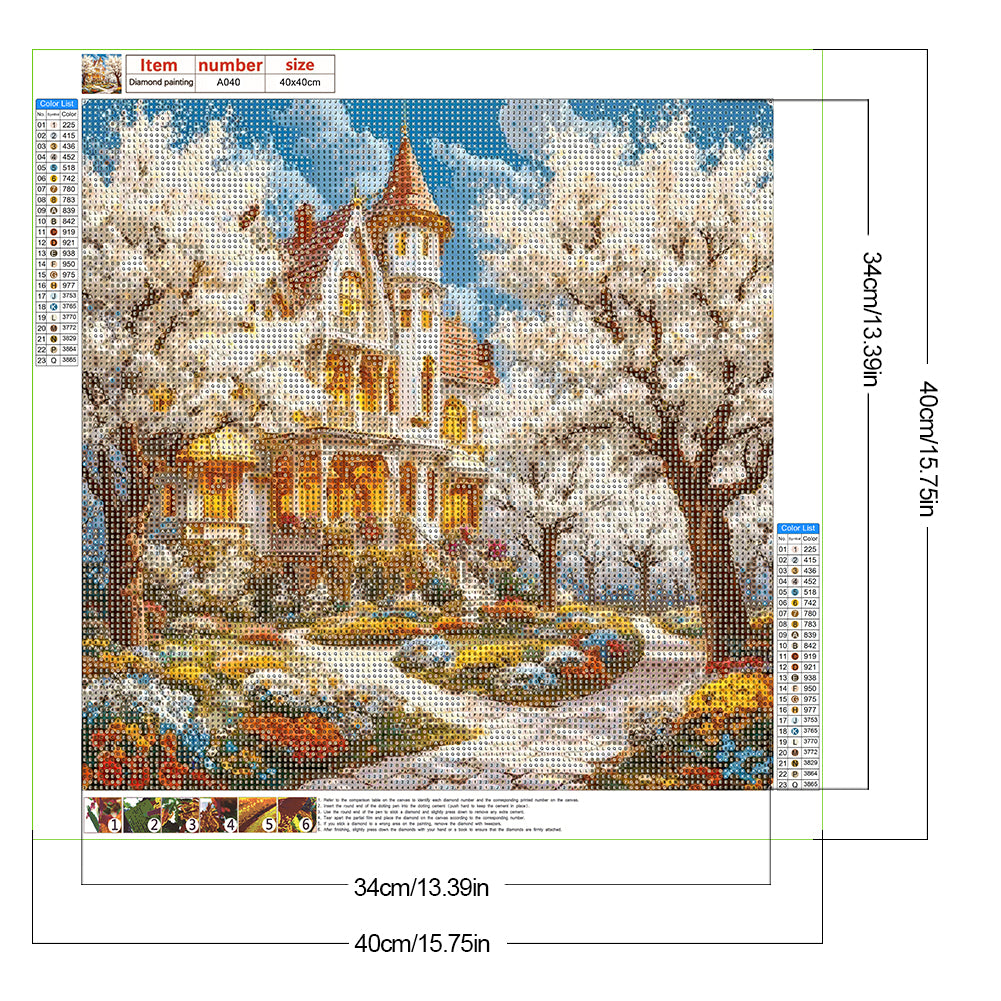 Flower Garden - Full Round Drill Diamond Painting 40*40CM