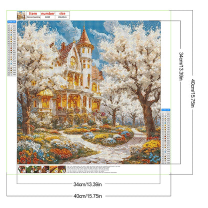 Flower Garden - Full Round Drill Diamond Painting 40*40CM