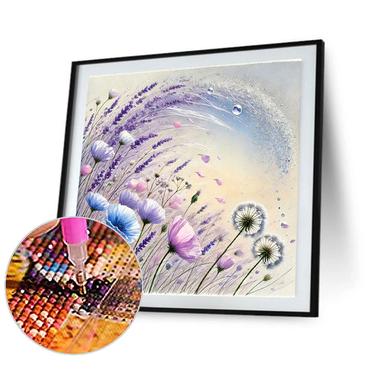 Flower - Full Round Drill Diamond Painting 40*40CM