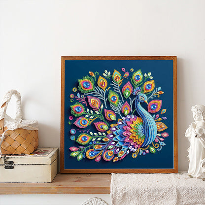 Peacock - Special Shaped Drill Diamond Painting 30*30CM