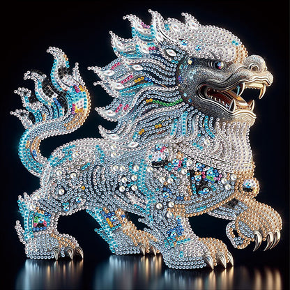 Mythical Lion - Special Shaped Drill Diamond Painting 30*30CM