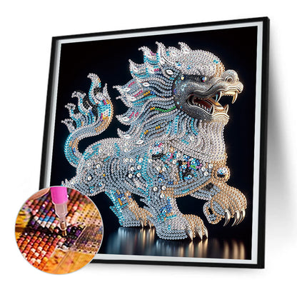 Mythical Lion - Special Shaped Drill Diamond Painting 30*30CM