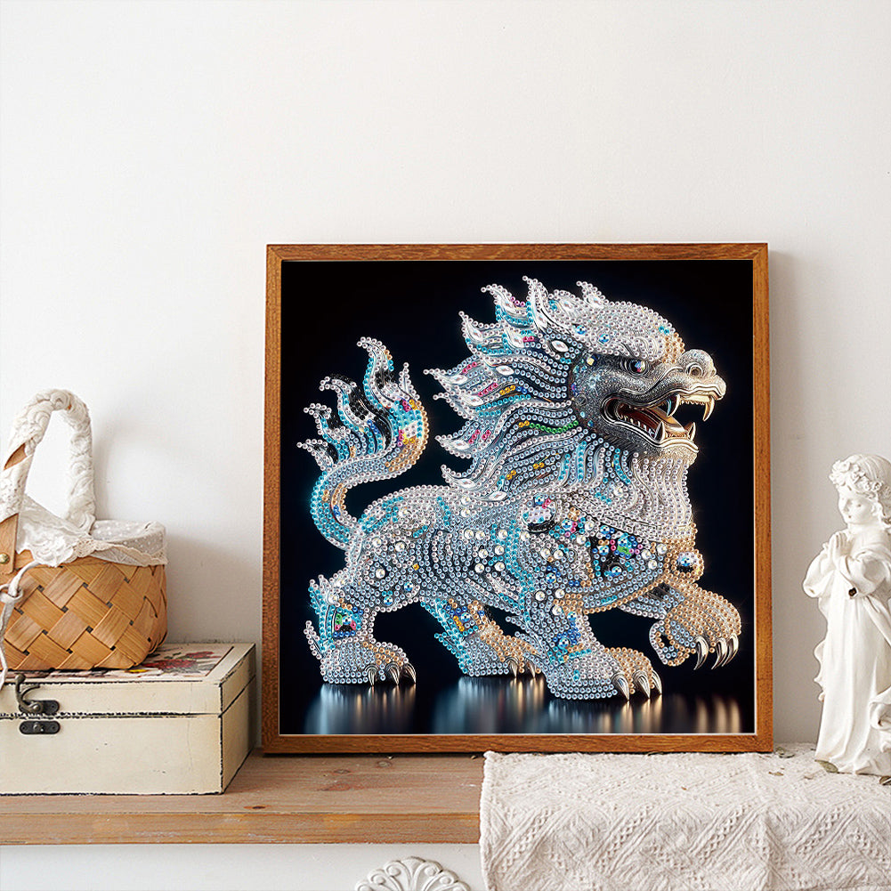 Mythical Lion - Special Shaped Drill Diamond Painting 30*30CM